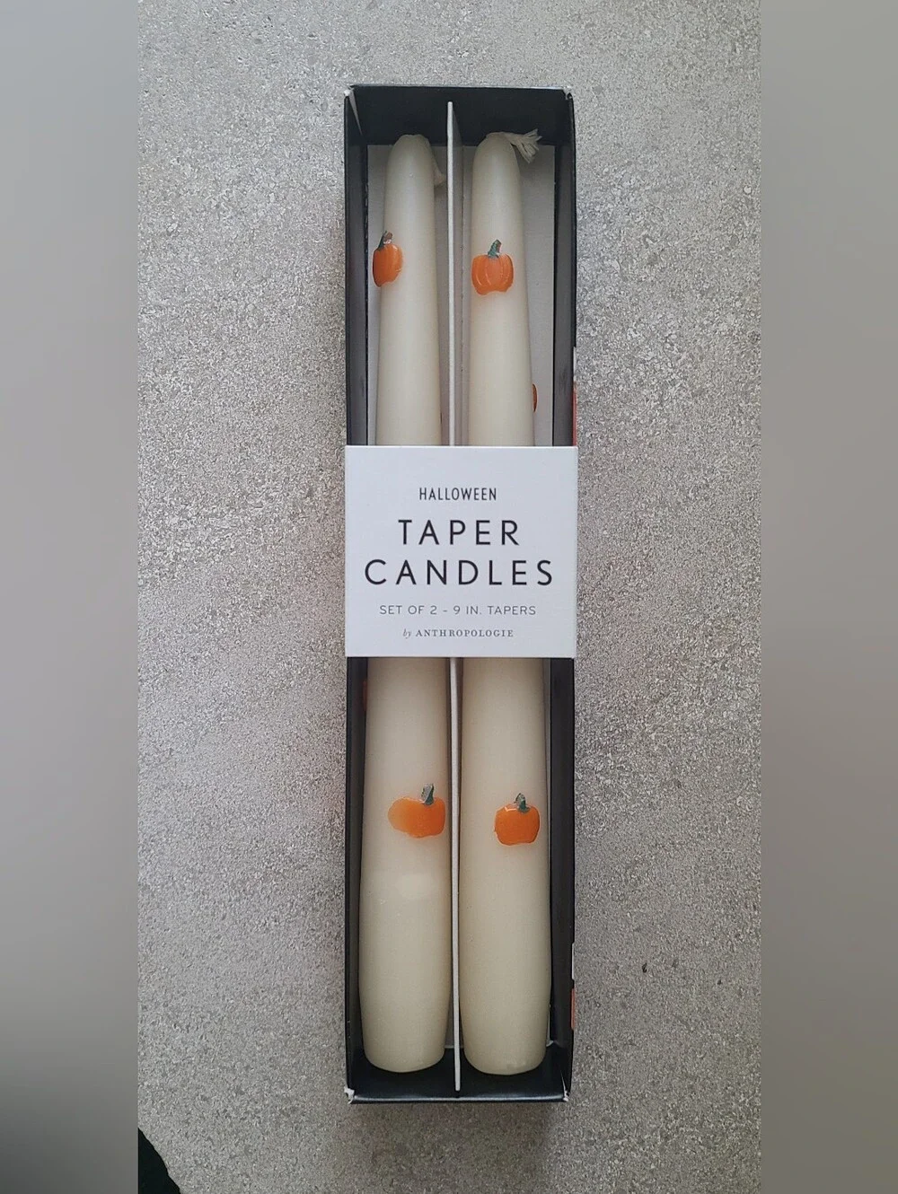 Anthropologie Icon Pumpkin Taper Candles, Set of 2